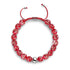Pourpre | Argent | Bracelet macramé verre luciole
